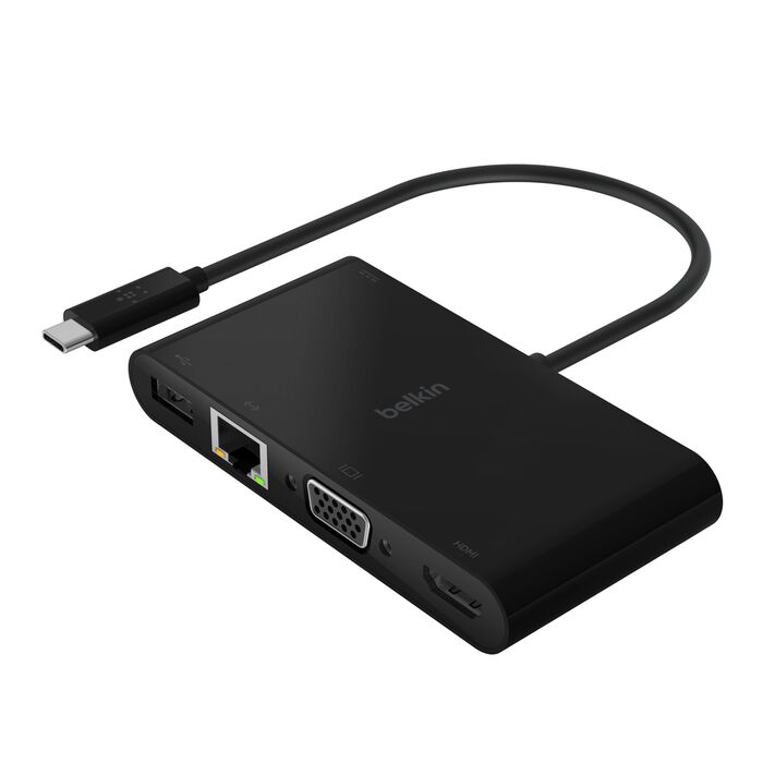 USB-C&reg; 多媒體充電轉接器 (100W), Black, hi-res