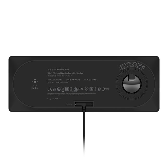 MagSafe 3 合 1 無線充電板, Black, hi-res