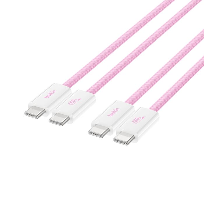 USB-C 至 USB-C 連接線 60W, 粉色的, hi-res