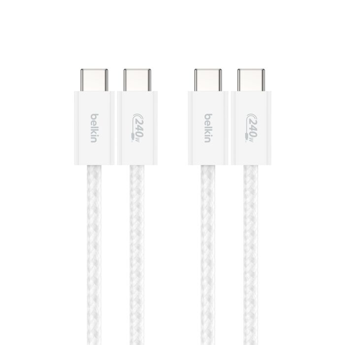 USB-C 至 USB-C 連接線 240W, 白色的, hi-res