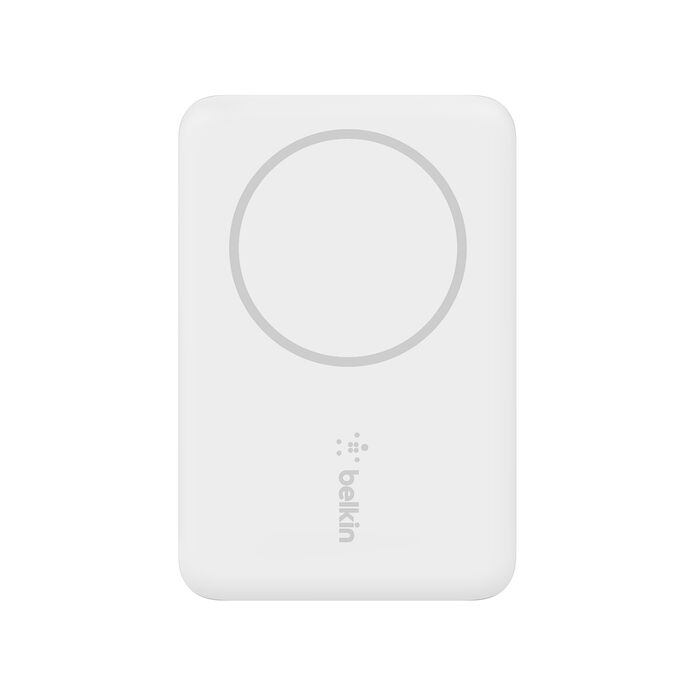 磁力無線行動充電器配支架 2.5K 行動電源  (MagSafe 相容), 白色的, hi-res