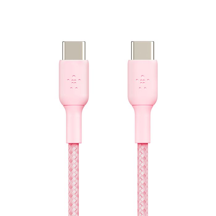 USB-C 至 USB-C 編織充電線纜, 粉色的, hi-res