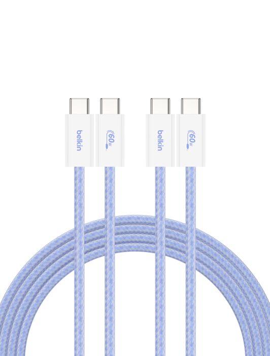 USB-C 至 USB-C 連接線 60W, 藍色的, hi-res