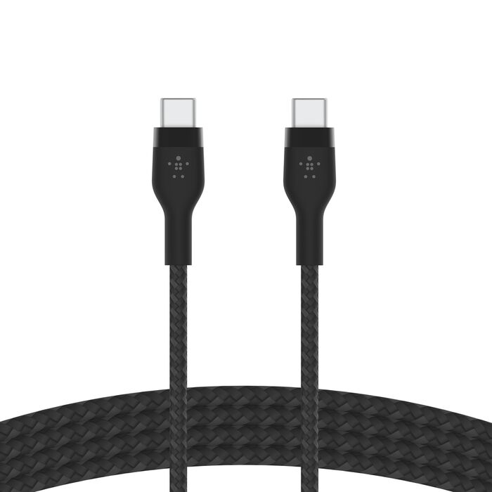 USB-C 至 USB-C 編織連接線, Black, hi-res