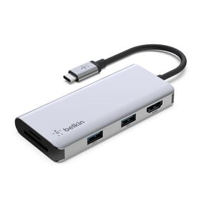 USB-C&reg; 5 合 1 高速多媒體集線器, 太空灰, hi-res