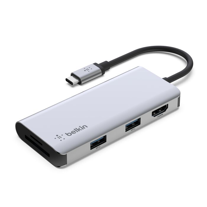 USB-C&reg; 5 合 1 高速多媒體集線器, 太空灰, hi-res
