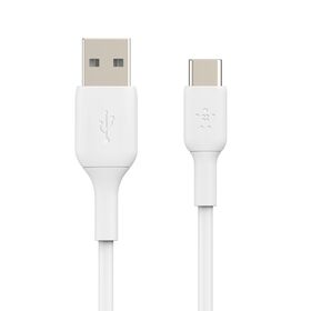 USB-A to USB-C 線纜 (15cm / 6in), 白色的, hi-res