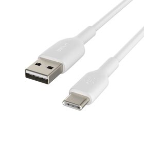 USB-A to USB-C 線纜 (15cm / 6in), 白色的, hi-res