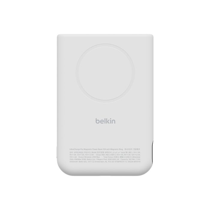 行動電源 10K + 磁吸環, 白色的, hi-res