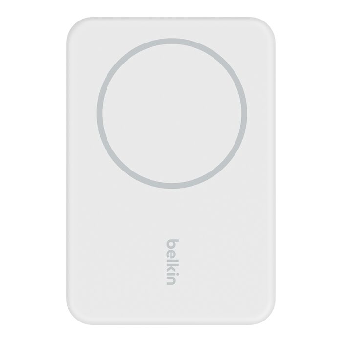 磁力無線行動充電器 5K+支架, 白色的, hi-res