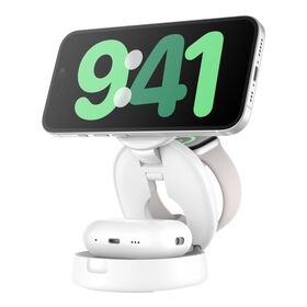 3-in-1 Convertible Magnetic Charging Stand with Qi2 15W, 白色的, hi-res