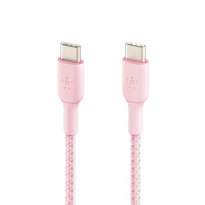 USB-C 至 USB-C 編織充電線纜, 粉色的, hi-res