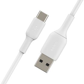 USB-A to USB-C 線纜 (15cm / 6in), 白色的, hi-res