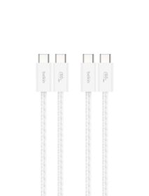 USB-C 至 USB-C 連接線 60W, 白色的, hi-res