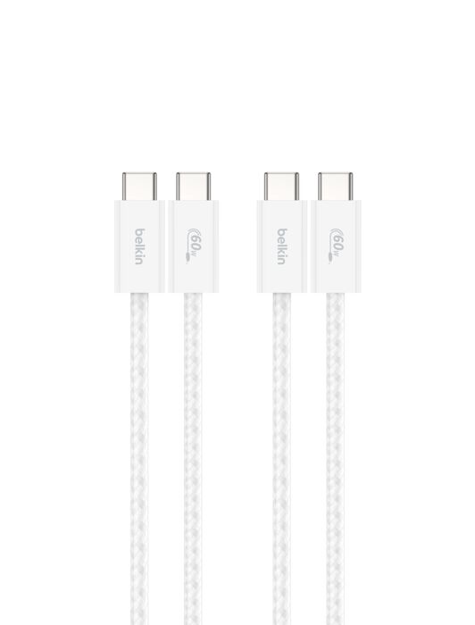 USB-C 至 USB-C 連接線 60W, 白色的, hi-res
