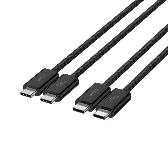 USB-C 至 USB-C 連接線 60W, Black, hi-res