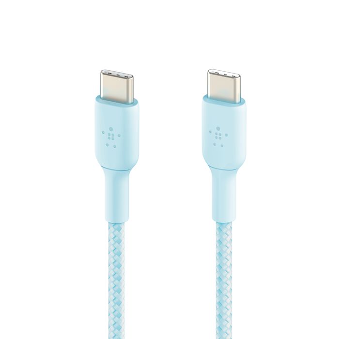 USB-C 至 USB-C 編織充電線纜, 藍色的, hi-res