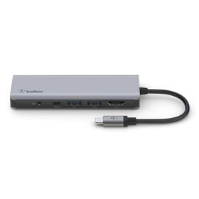 USB-C&reg; 7 合 1 高速多媒體集線器 (100W), 太空灰, hi-res