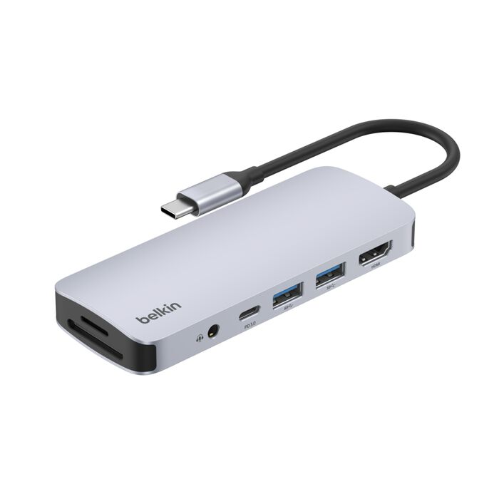 USB-C 7 合 1 多媒體集線器, 太空灰, hi-res