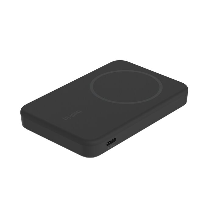 5000 mAh Qi2 磁吸無線充電行動電源, Black, hi-res