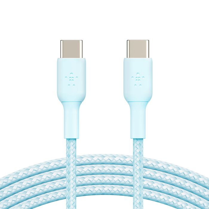 USB-C 至 USB-C 編織充電線纜, 藍色的, hi-res