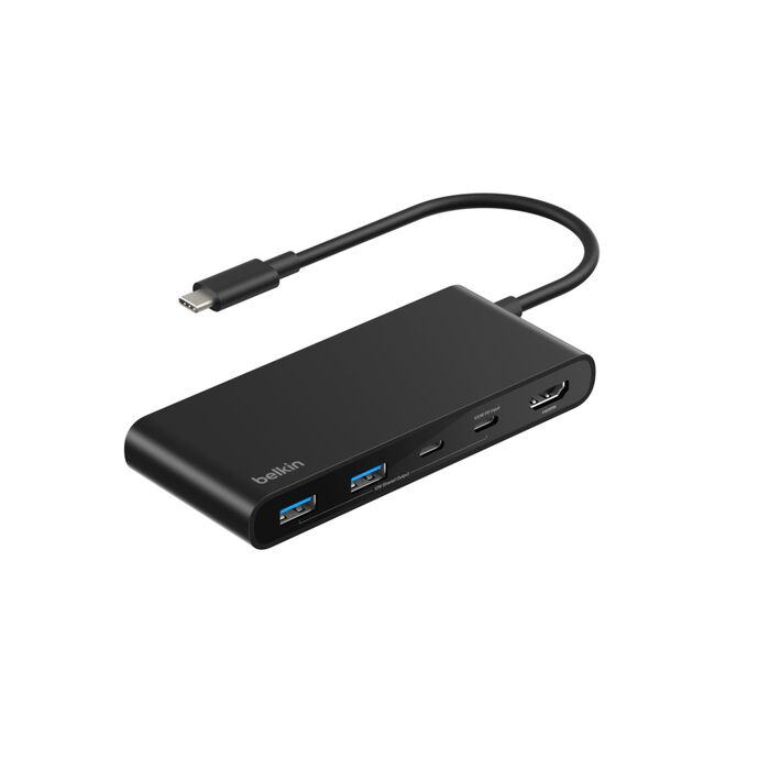 7-Port USB-C Hub with Dual USB-C Ports, Black, hi-res