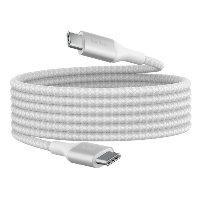 USB-C&reg; 至 USB-C 充電線 240W, 白色的, hi-res