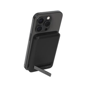 5000 mAh Qi2 磁吸無線充電行動電源, Black, hi-res