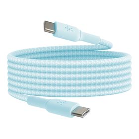 USB-C 至 USB-C 編織充電線纜, 藍色的, hi-res