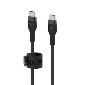 USB-C 至 USB-C 編織連接線, Black, hi-res