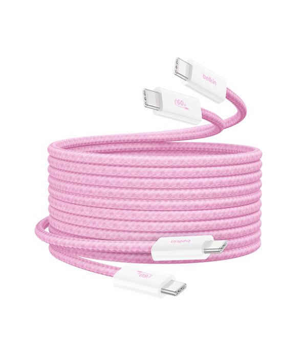 USB-C 至 USB-C 連接線 60W, 粉色的, hi-res