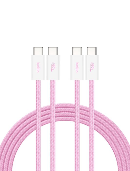 USB-C 至 USB-C 連接線 60W, 粉色的, hi-res