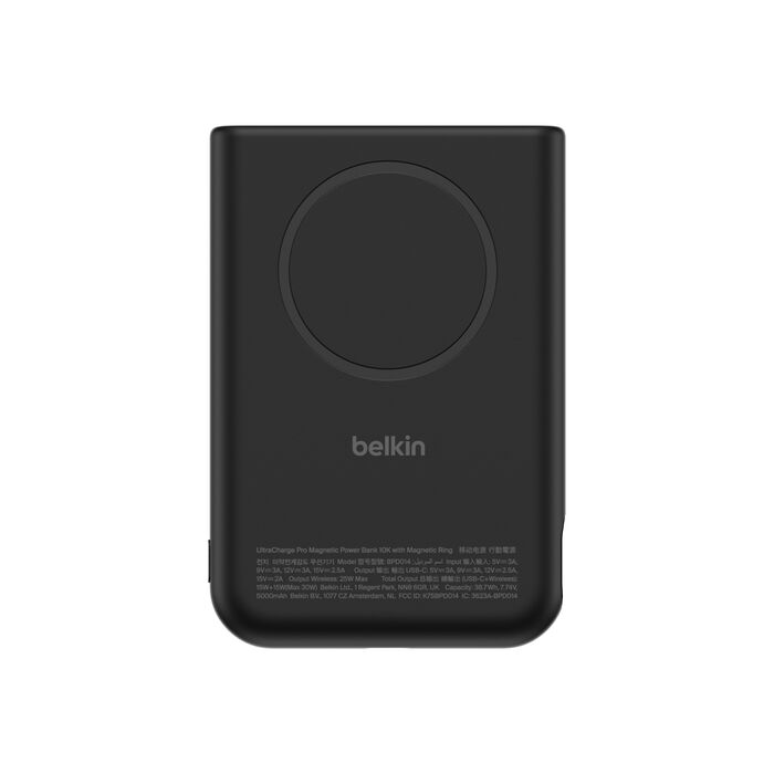 行動電源 10K + 磁吸環, Black, hi-res