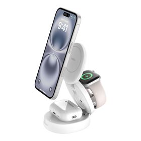 3-in-1 Convertible Magnetic Charging Stand with Qi2 15W, 白色的, hi-res