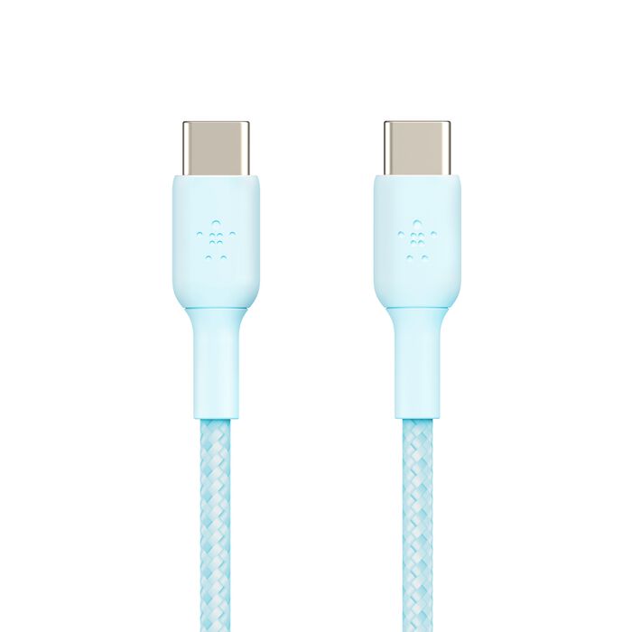 USB-C 至 USB-C 編織充電線纜, 藍色的, hi-res