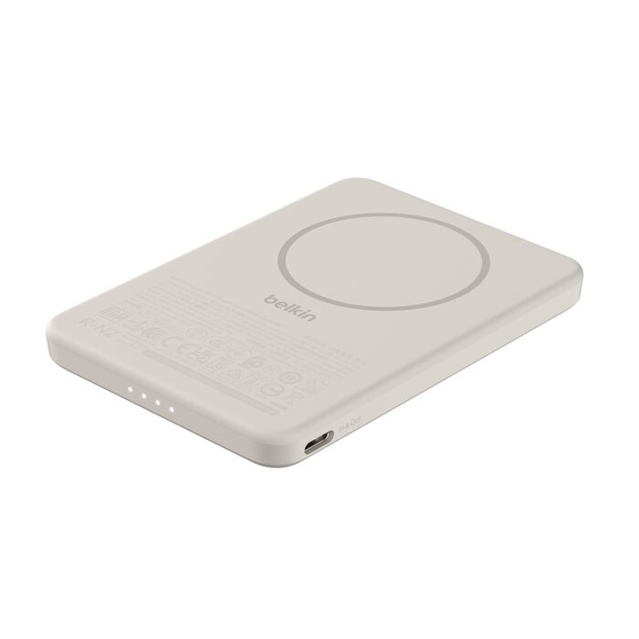 纖薄磁吸行動電源 5K, Sand, hi-res