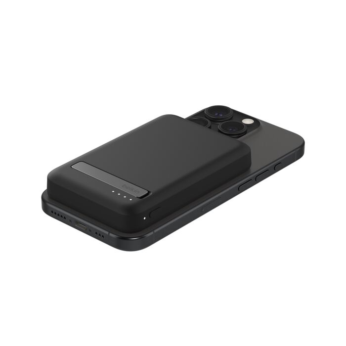 5000 mAh Qi2 磁吸無線充電行動電源, Black, hi-res