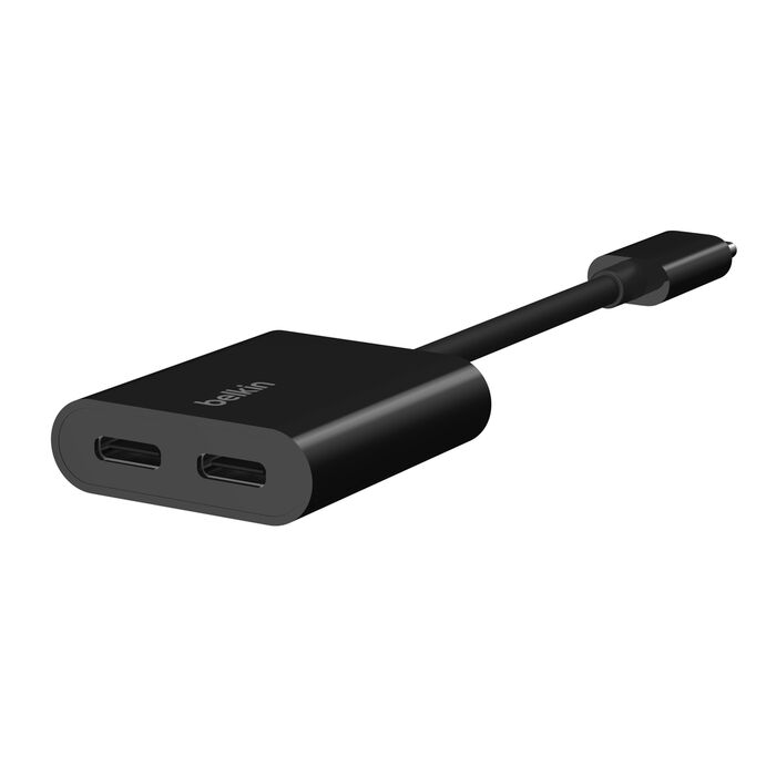 USB-C 音訊 + 充電轉接器, Black, hi-res
