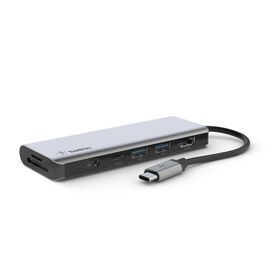 USB-C&reg; 7 合 1 高速多媒體集線器 (100W), 太空灰, hi-res