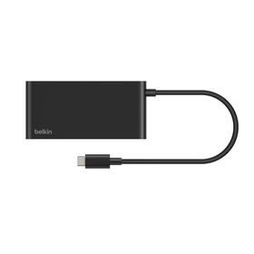 5-Port USB-C Hub with Dual USB-C Ports, Black, hi-res