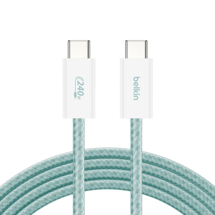 USB-C 至 USB-C 連接線 240W, 绿色, hi-res
