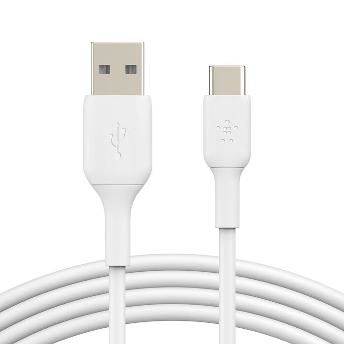 USB-A to USB-C 線纜 (15cm / 6in), 白色的, hi-res