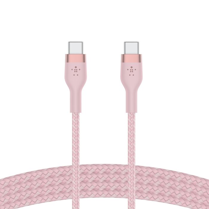 USB-C 至 USB-C 編織連接線, 粉色的, hi-res